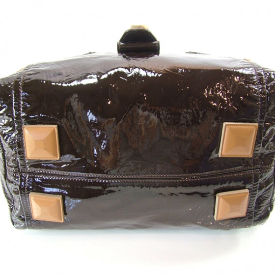 Patent Audra Contrast Dark Brown