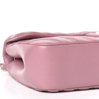 Chanel Lambskin Chevron Double Stitch Medium Single Flap Pink 6 of 14