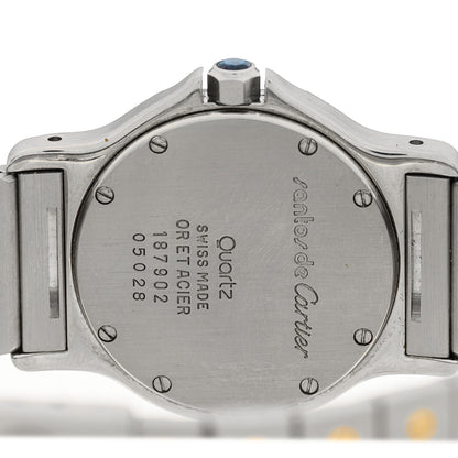 Cartier Stainless Steel 18K Yellow Gold 29mm Santos Octagon Quartz Watch 4 of 4