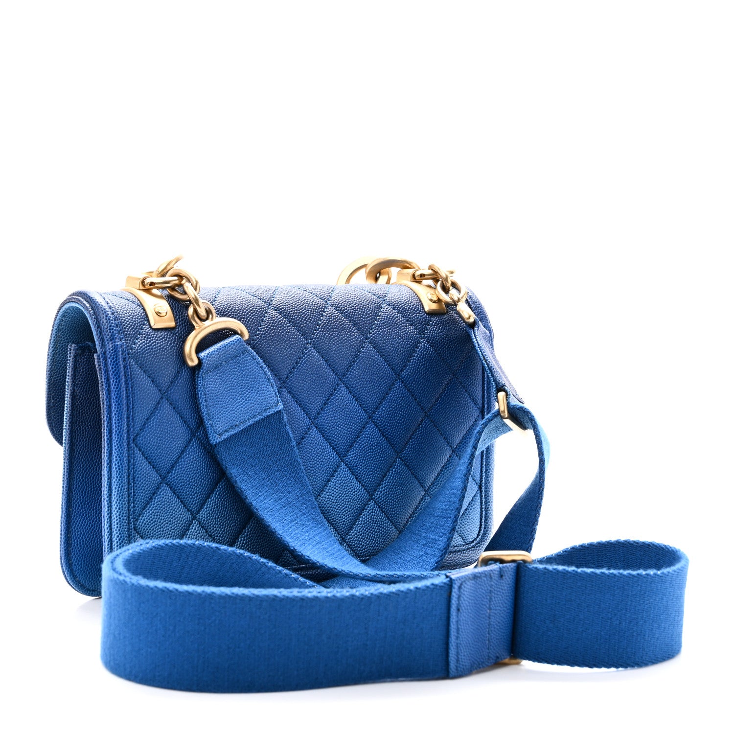 Chanel Caviar Quilted Small Sunset On The Sea Flap Blue 3 of 10