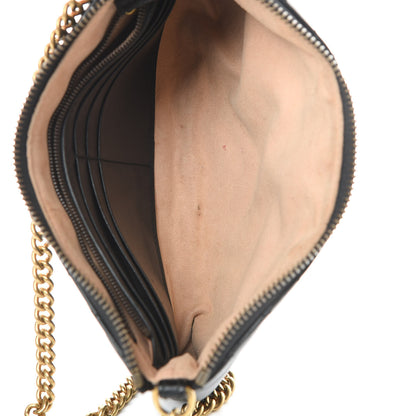 Gucci Calfskin Matelasse Mini GG Marmont Chain Bag Black 5 of 11