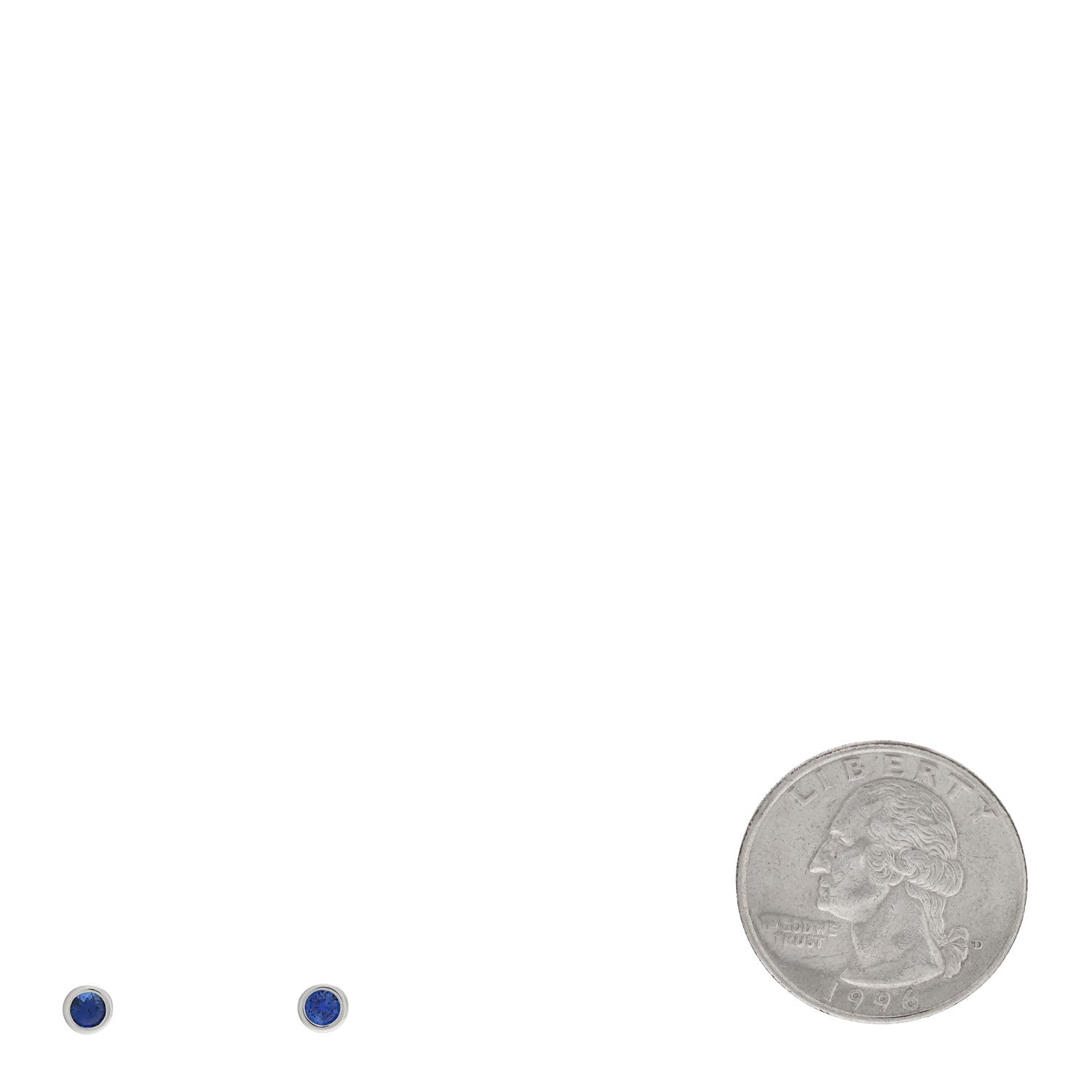 Tiffany Platinum Blue Sapphire .22ctw Color By The Yard Earrings 2 of 4