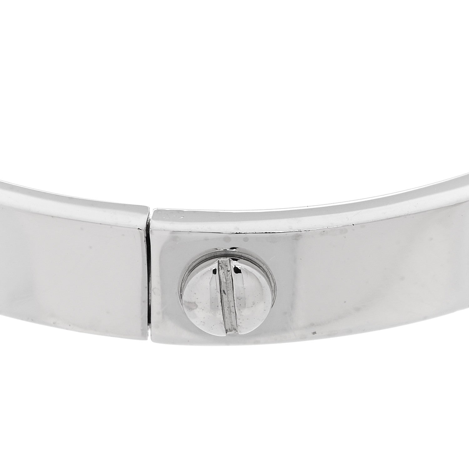 Cartier 18K White Gold 4 Diamond LOVE Bracelet 16 7 of 8