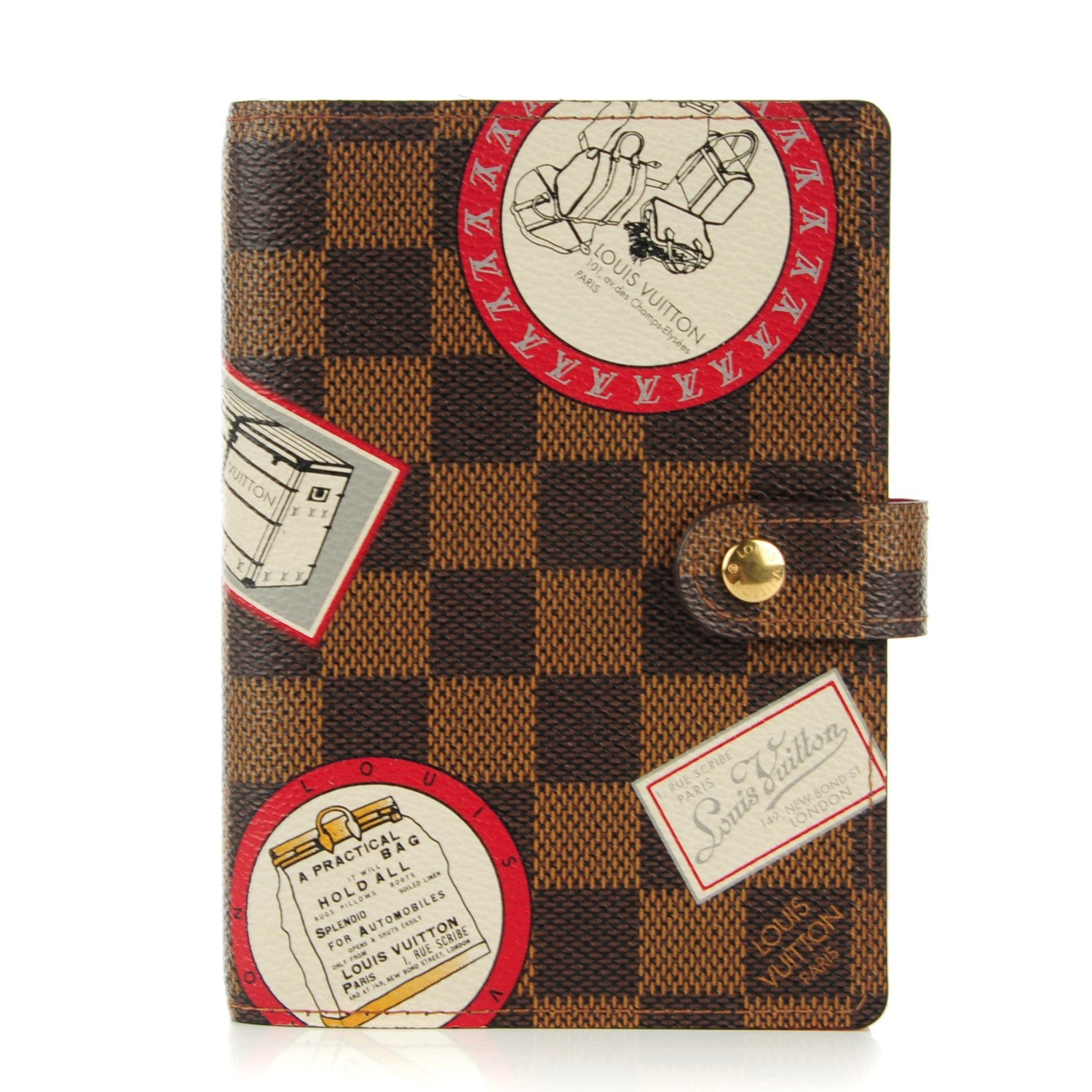 Louis Vuitton Damier Ebene Patch Small Ring Agenda Cover 1 of 7