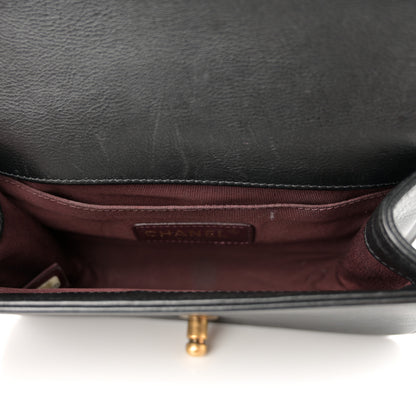 Chanel Goat Hair Medium Celtic Boy Flap Black 12 of 15