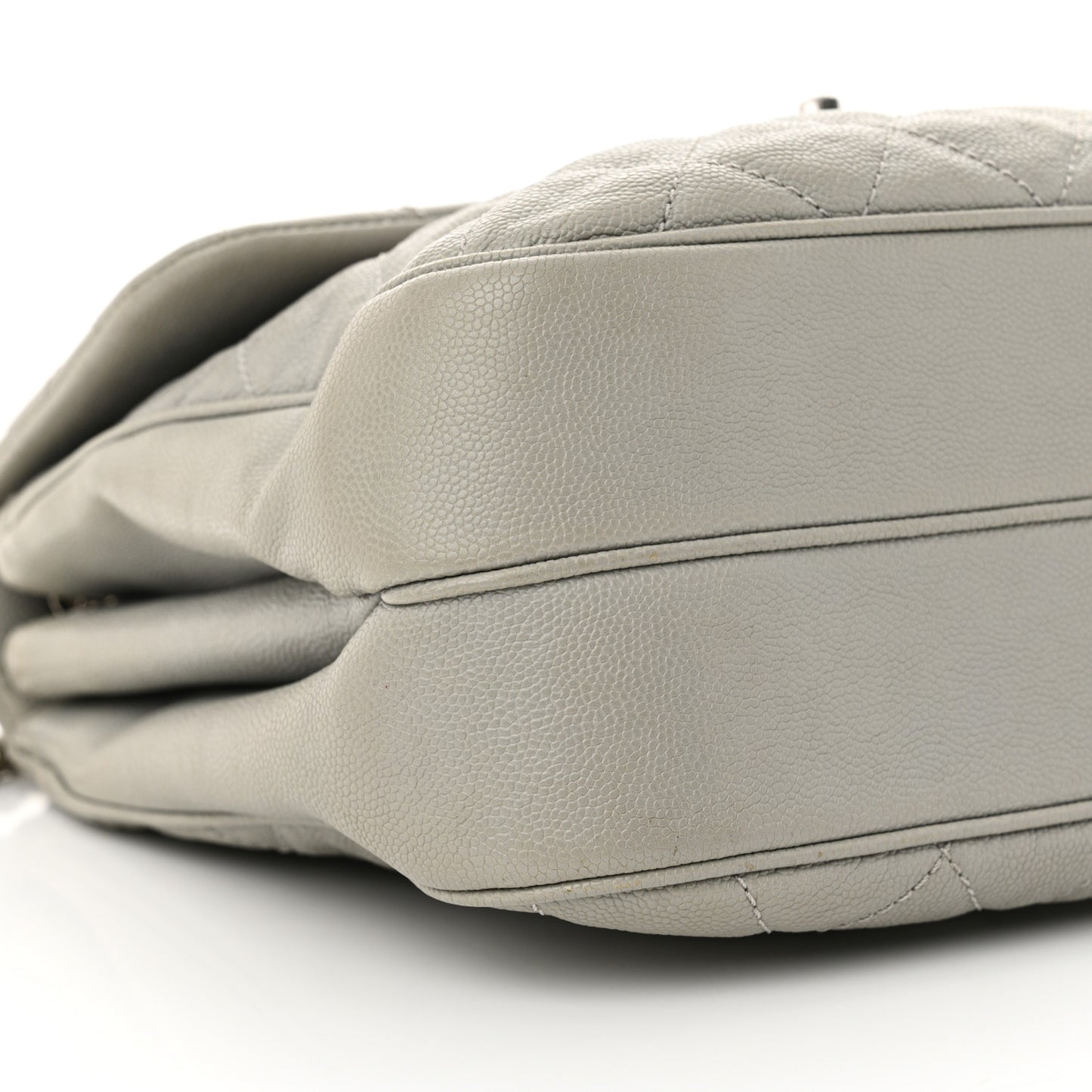 Caviar Quilted Large Urban Companion Flap Grey