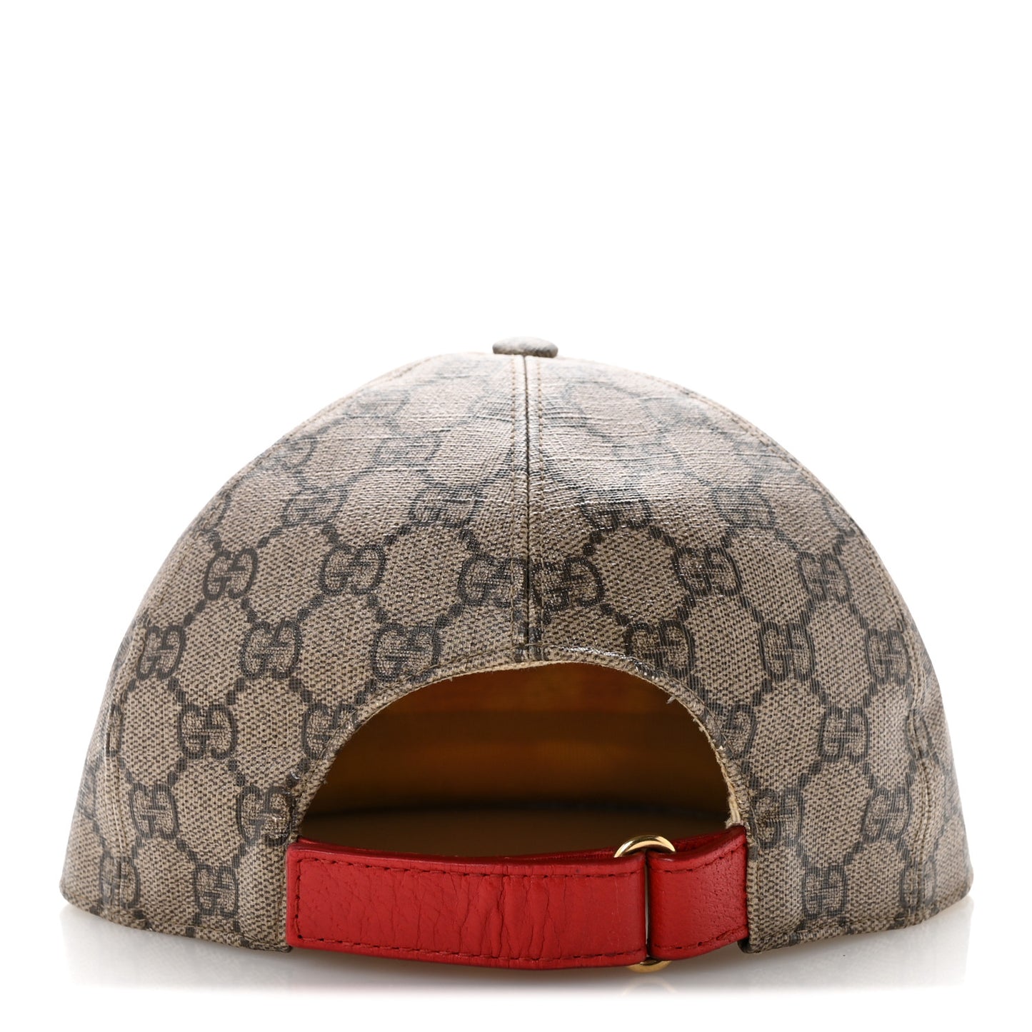 GG Supreme Monogram Apple Print Baseball Hat L Beige Red