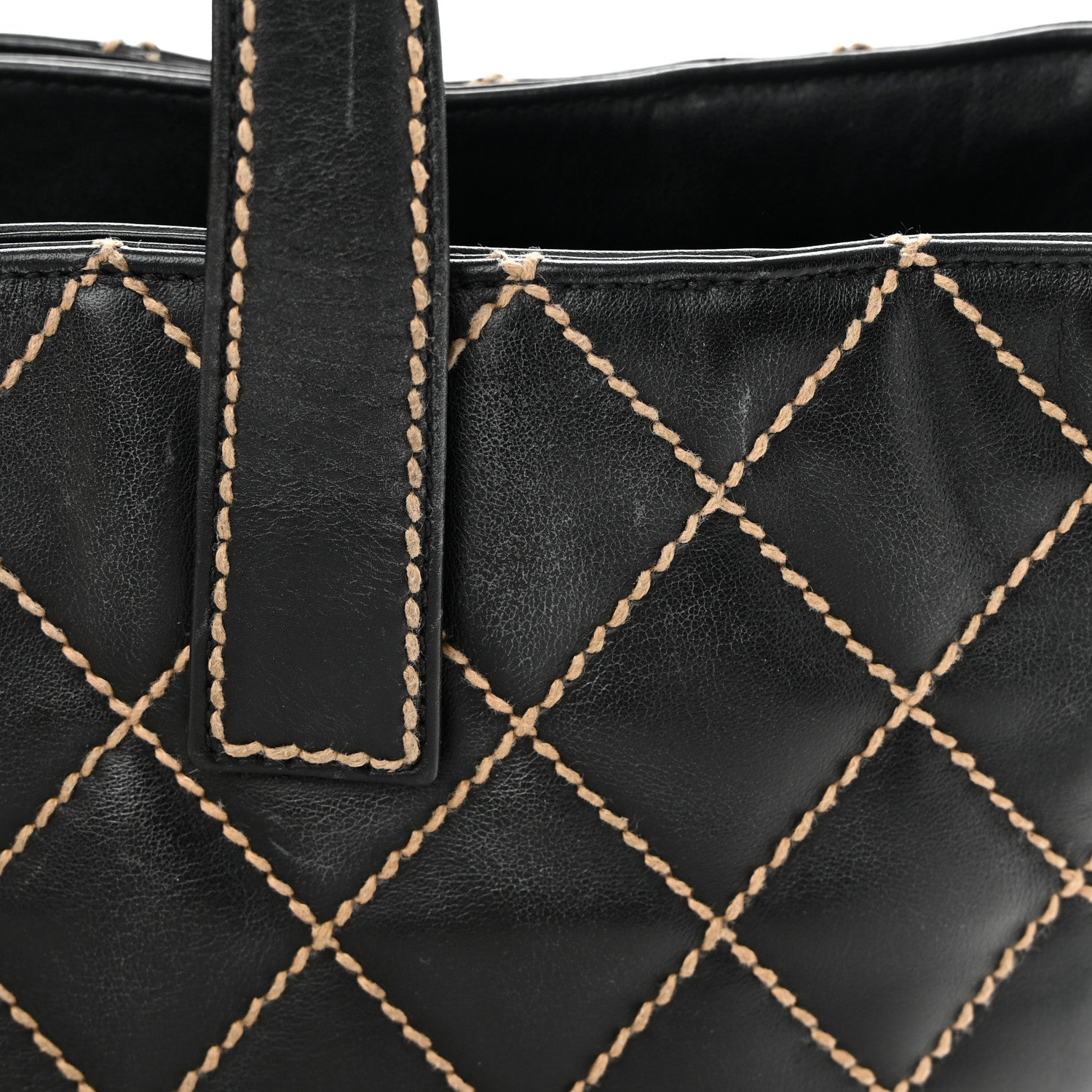 Chanel Calfskin Wild Stitch Large Tote Black 13 of 17