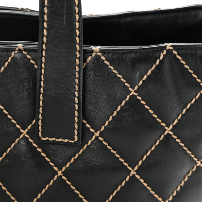 Chanel Calfskin Wild Stitch Large Tote Black 13 of 17