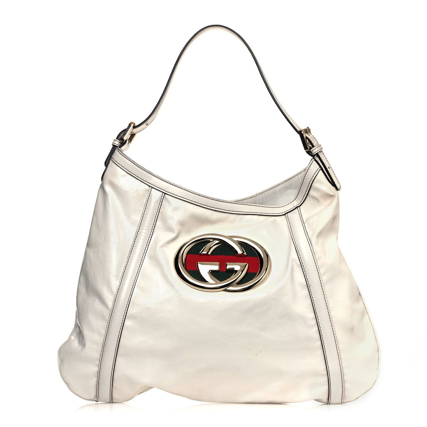 Dialux Medium Britt Shoulder Bag Off White