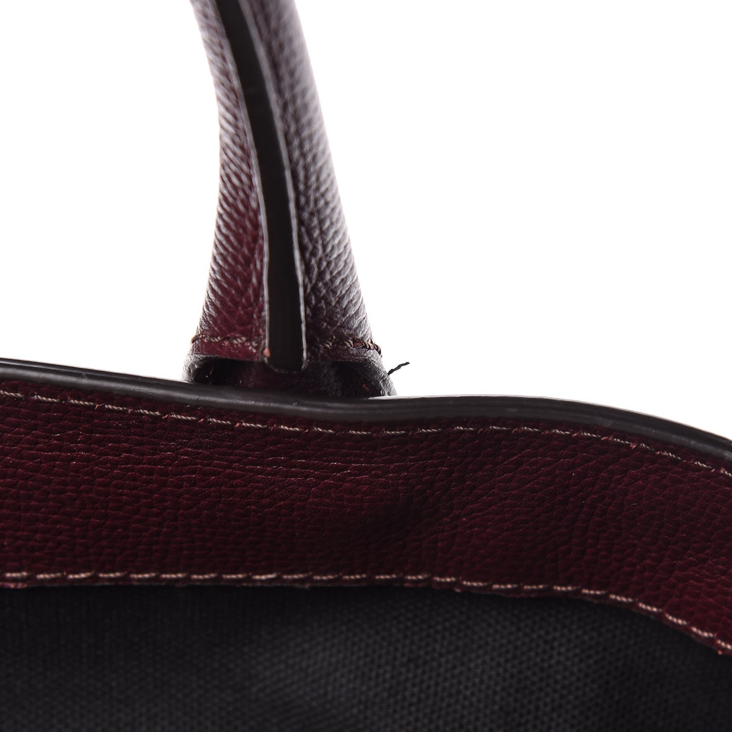 Burberry Grainy Calfskin House Check Medium Banner Tote Mahogany Red 10 of 15