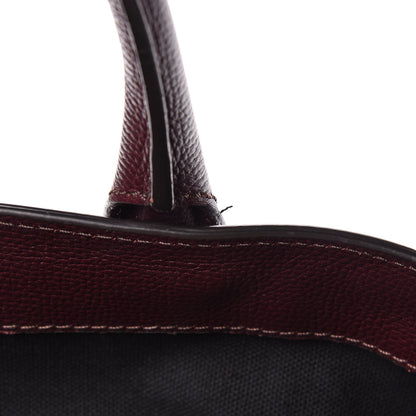Burberry Grainy Calfskin House Check Medium Banner Tote Mahogany Red 10 of 15