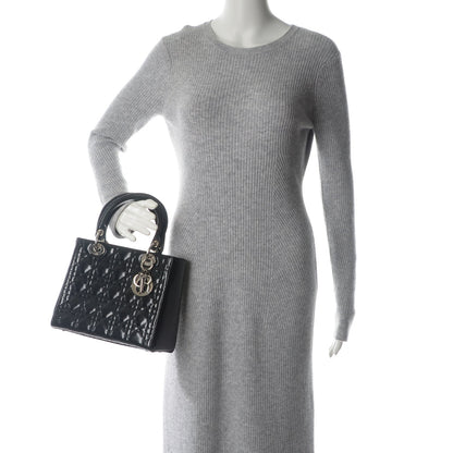 Christian Dior Patent Cannage Medium Lady Dior Black 2 of 9