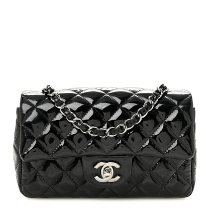 Chanel Patent Calfskin Quilted Mini Rectangular Flap Black 1 of 12