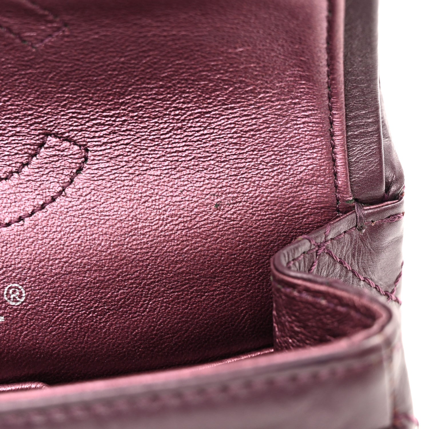 Chanel Metallic Calfskin Quilted 2.55 Reissue 224 Flap Purple 10 of 10