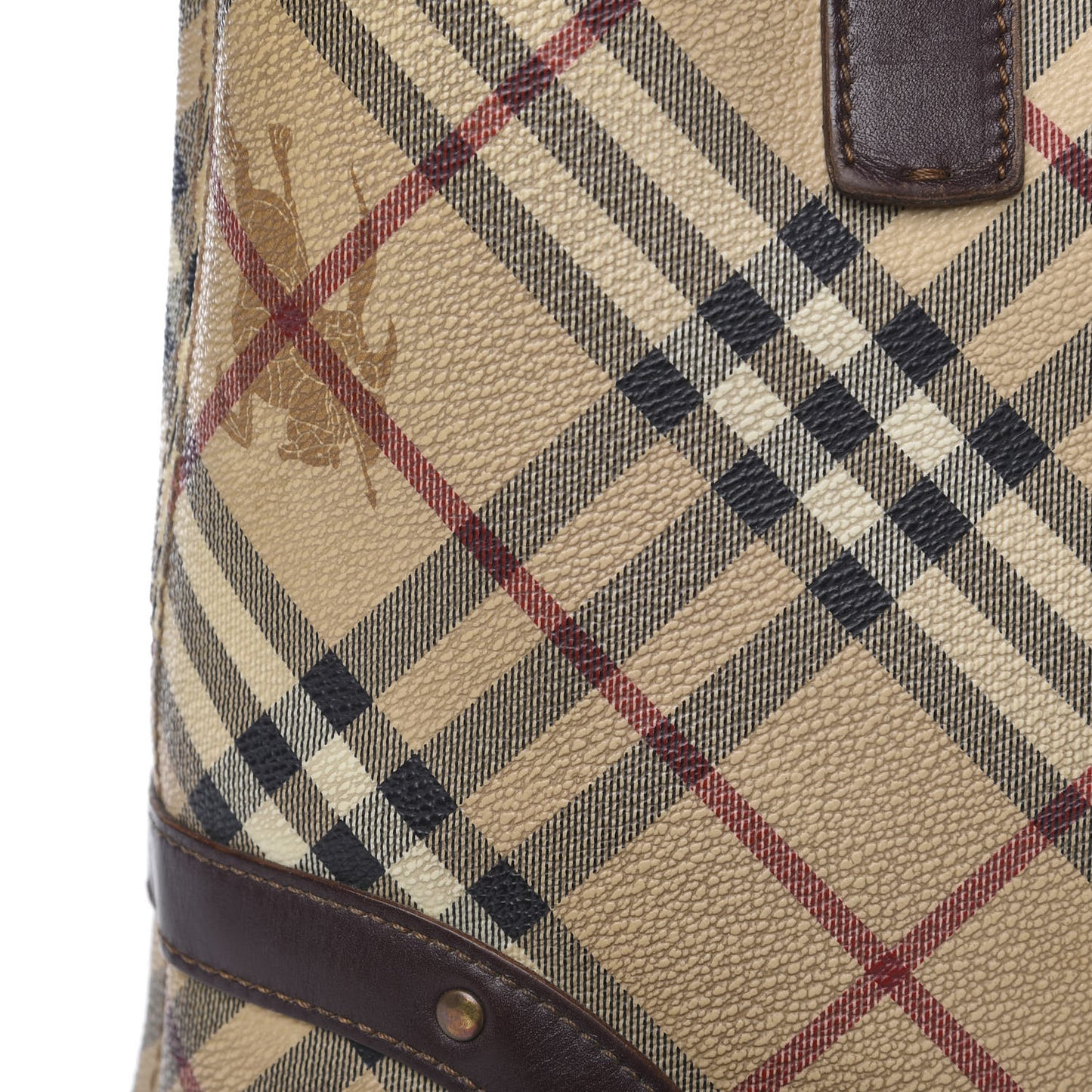 Haymarket Check Studded Tote Chocolate