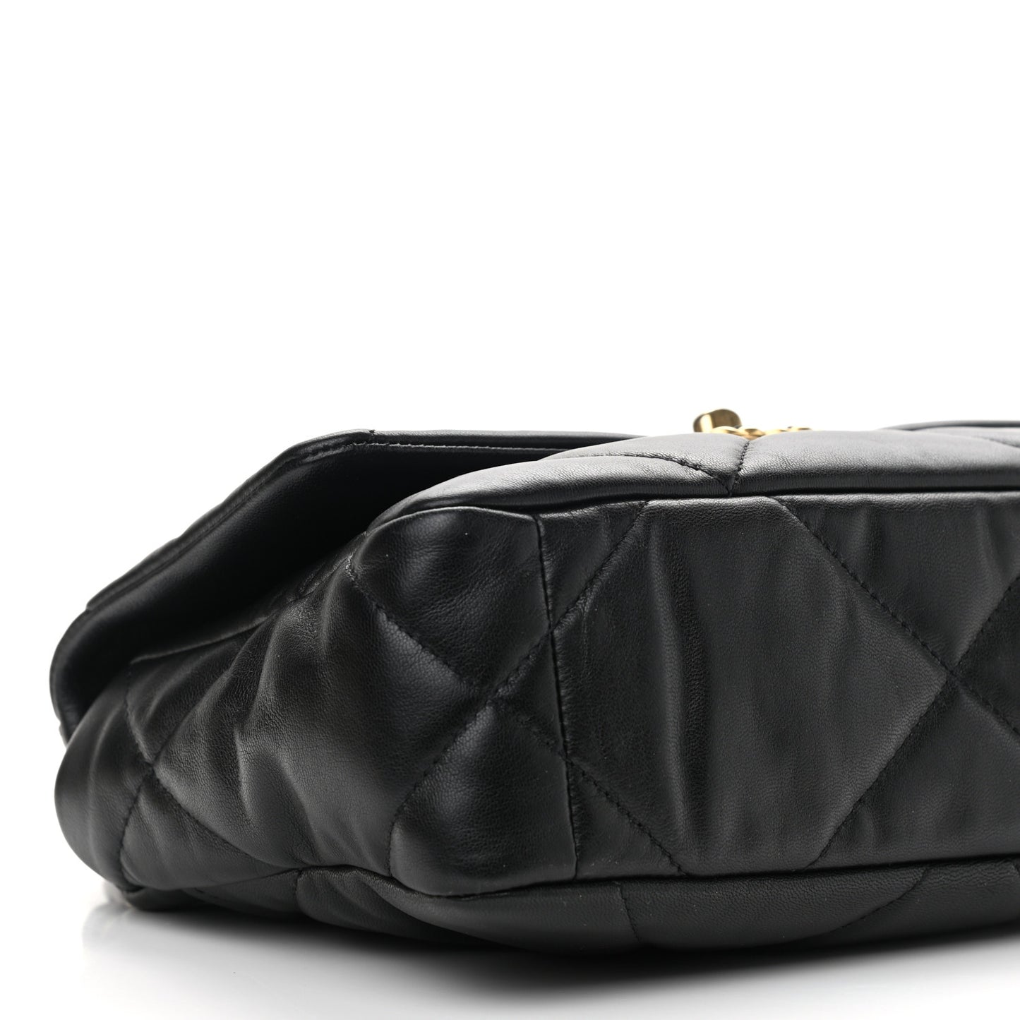 Goatskin Quilted Medium Chanel 19 Flap Black