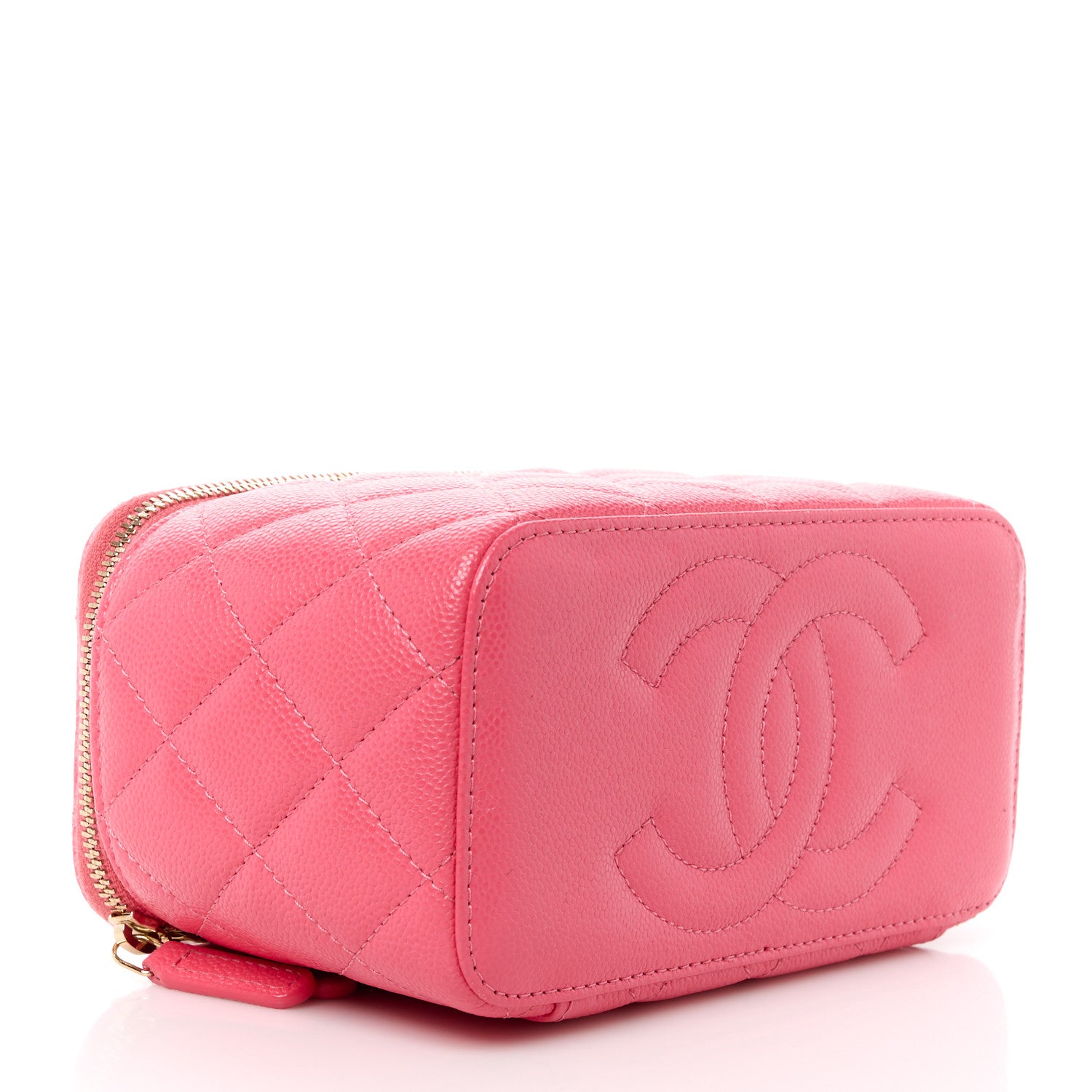 Chanel Caviar Quilted Small Vanity Case With Chain Pink 4 of 11