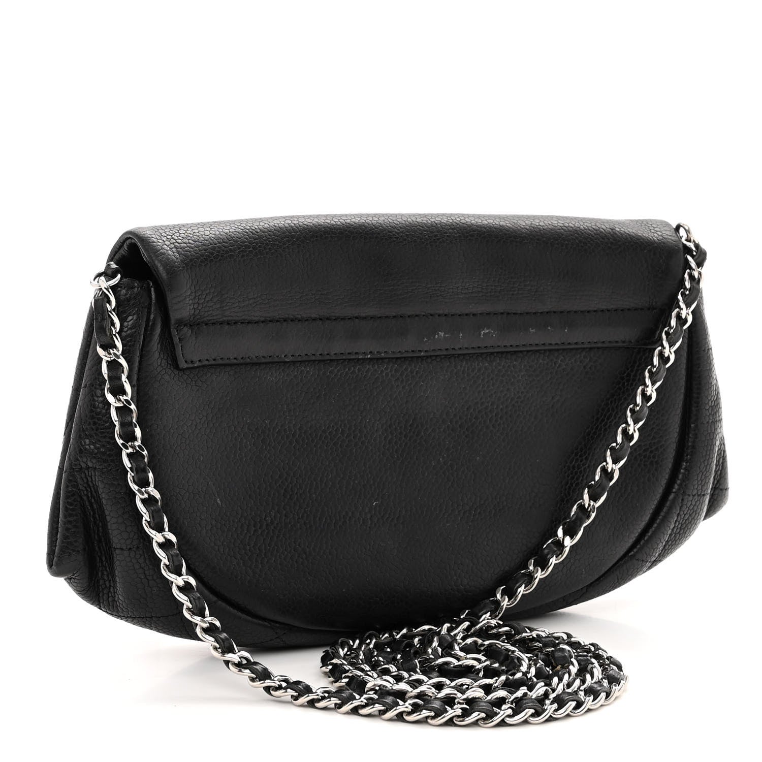 Chanel Caviar Half Moon Wallet On Chain WOC Black 3 of 12