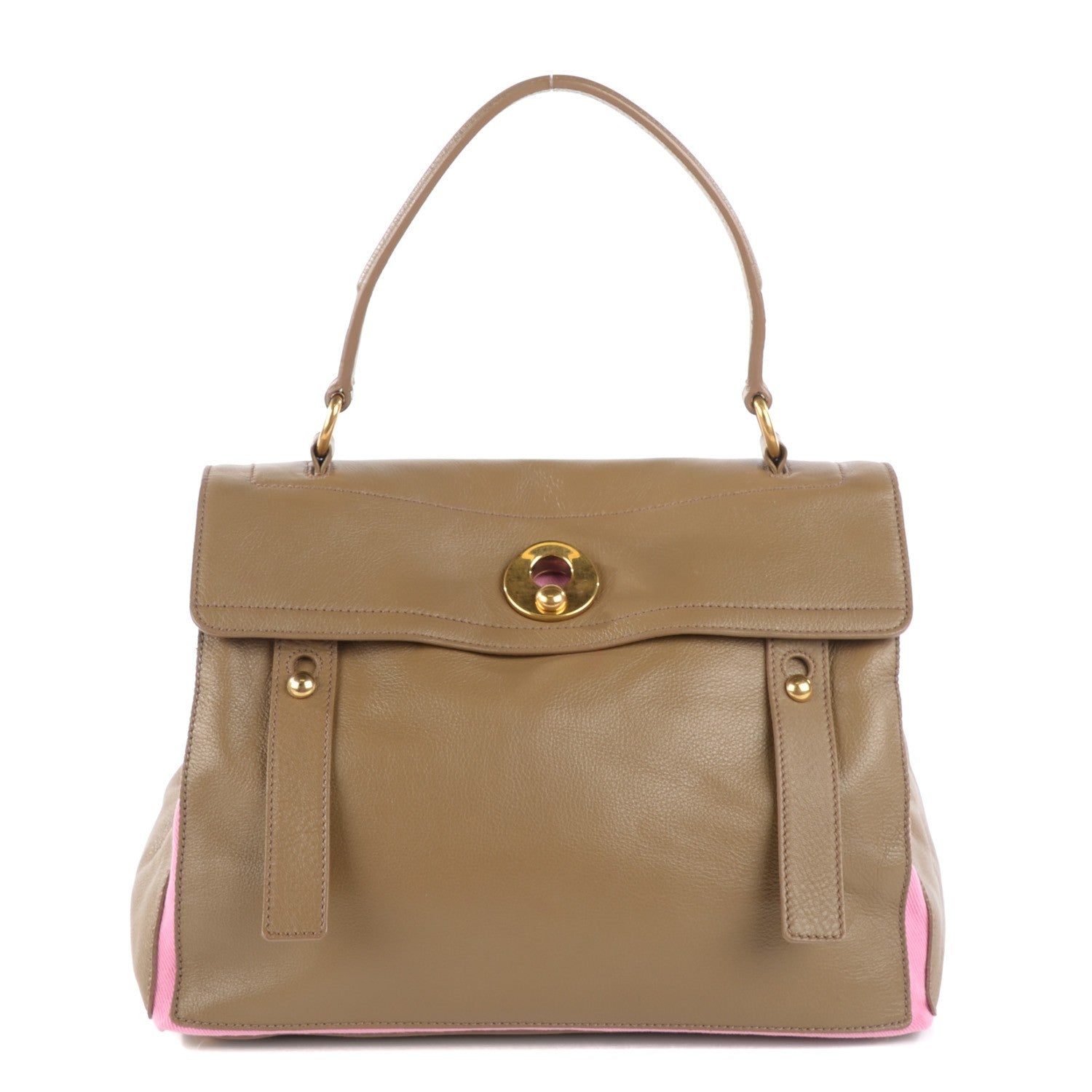 Saint Laurent Calfskin Canvas Medium Muse Two Taupe Pink 1 of 8