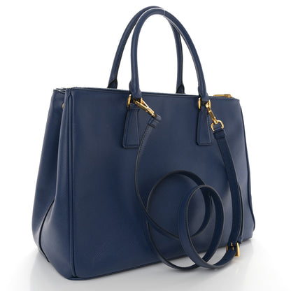 Prada Saffiano Medium Galleria Double Zip Tote Bluette 3 of 16