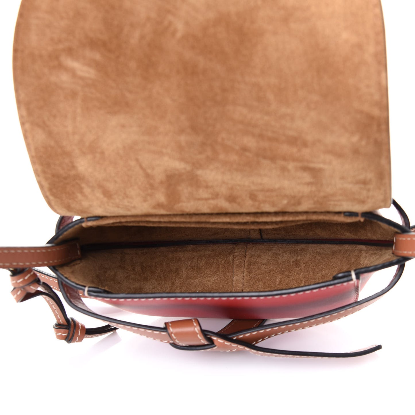 Calfskin Mini Gate Crossbody Bag Garnet Pomodoro