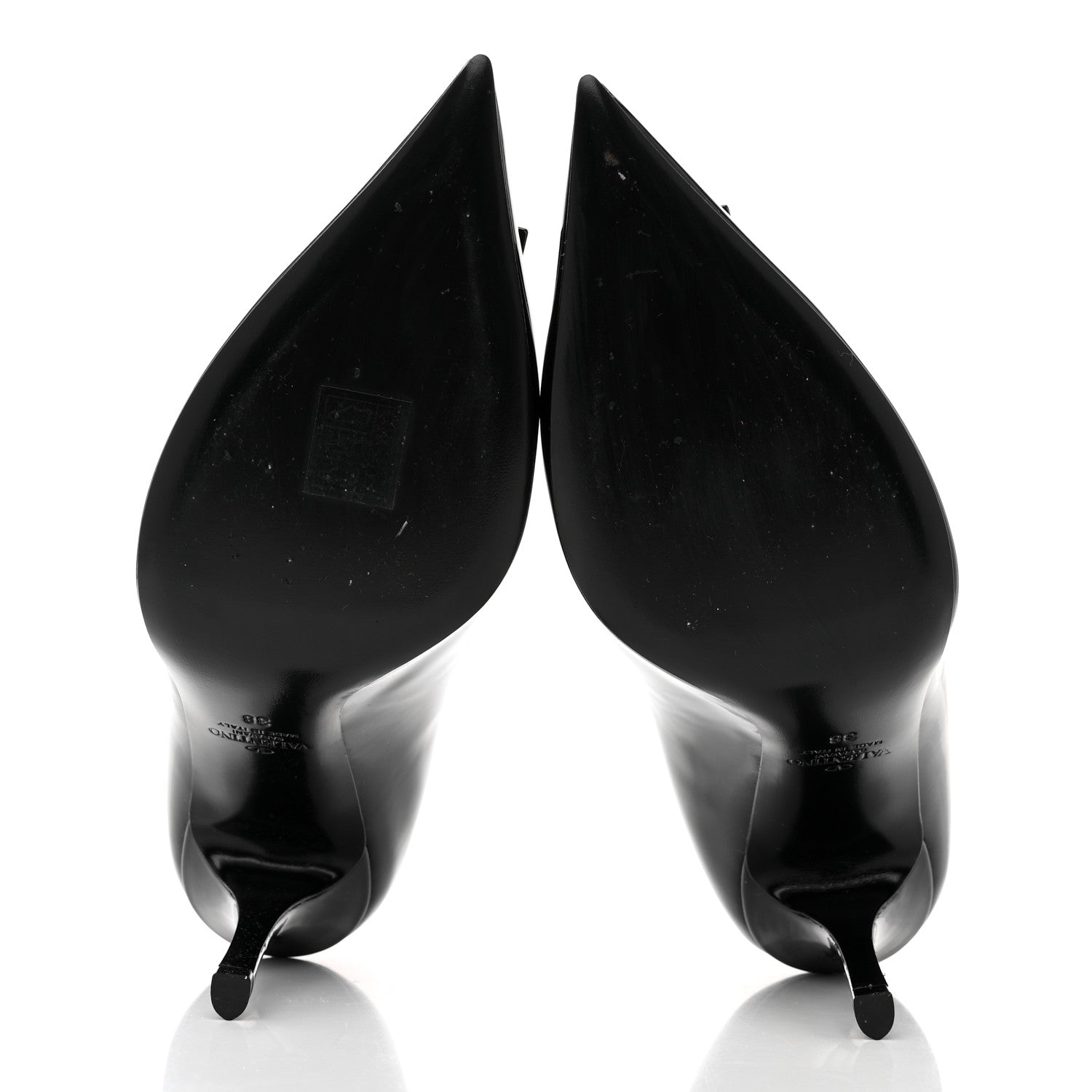 Valentino Garavani Patent Tonal One Stud 100mm Pumps 38 Black 5 of 8