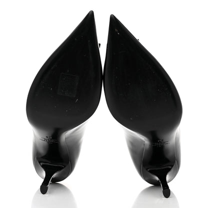 Valentino Garavani Patent Tonal One Stud 100mm Pumps 38 Black 5 of 8