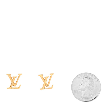 Louis Vuitton Metal LV Iconic Earrings Gold 2 of 4