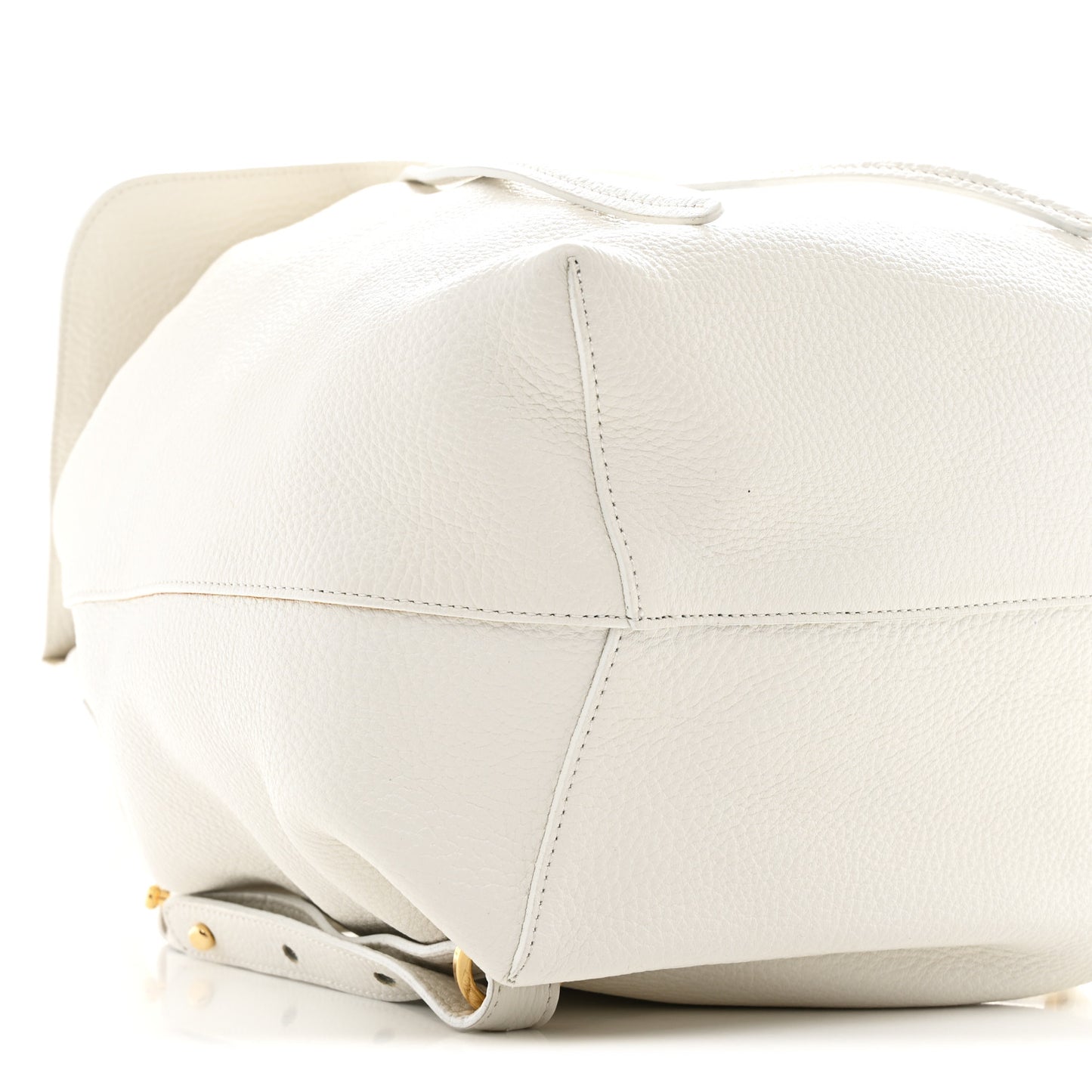 Tumbled Calfskin Backpack Bag White