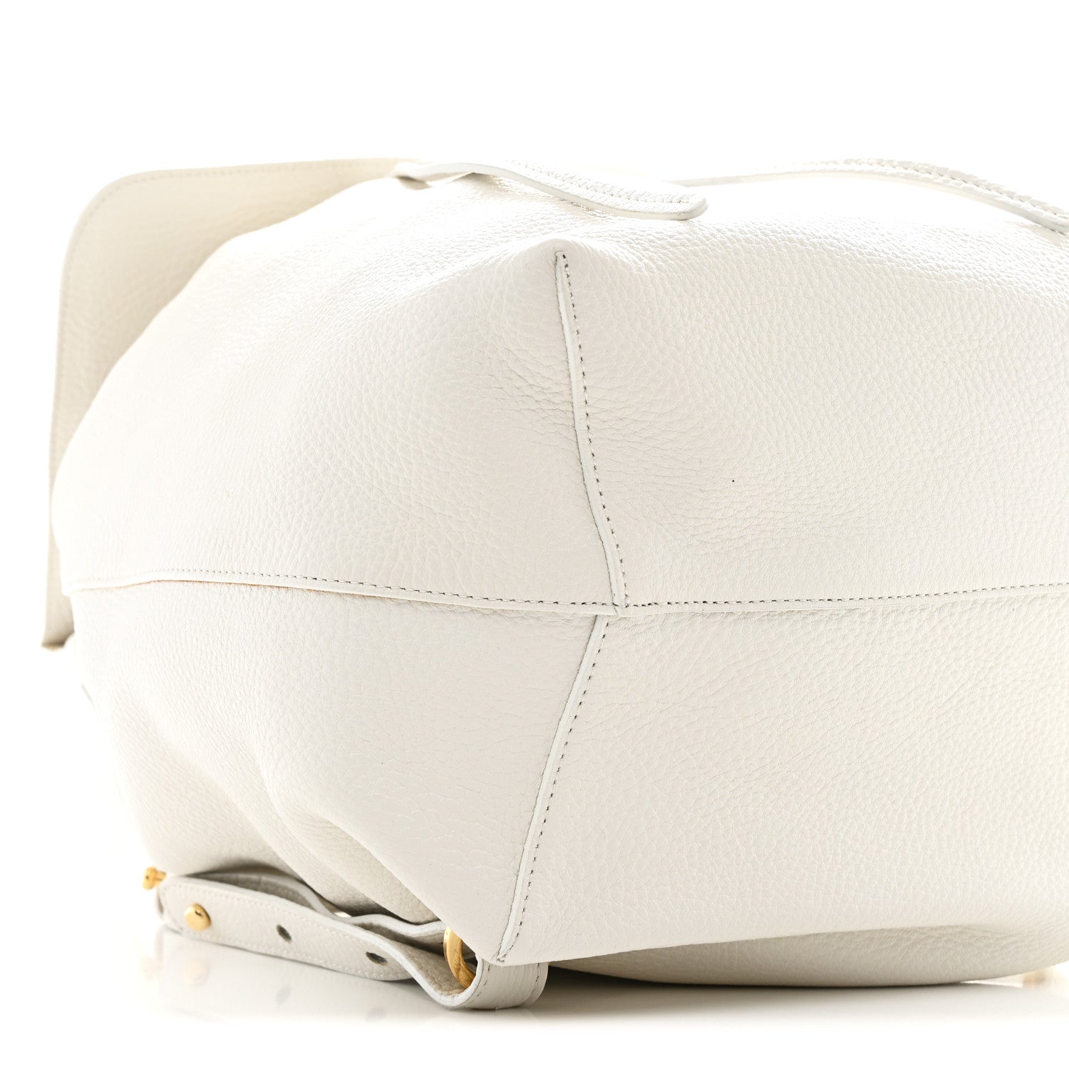 Mansur Gavriel Tumbled Calfskin Backpack Bag White 8 of 10