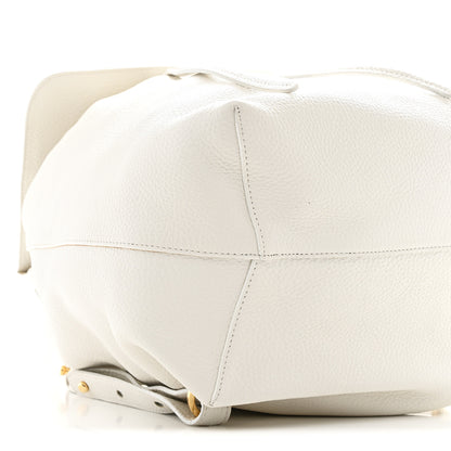 Mansur Gavriel Tumbled Calfskin Backpack Bag White 8 of 10