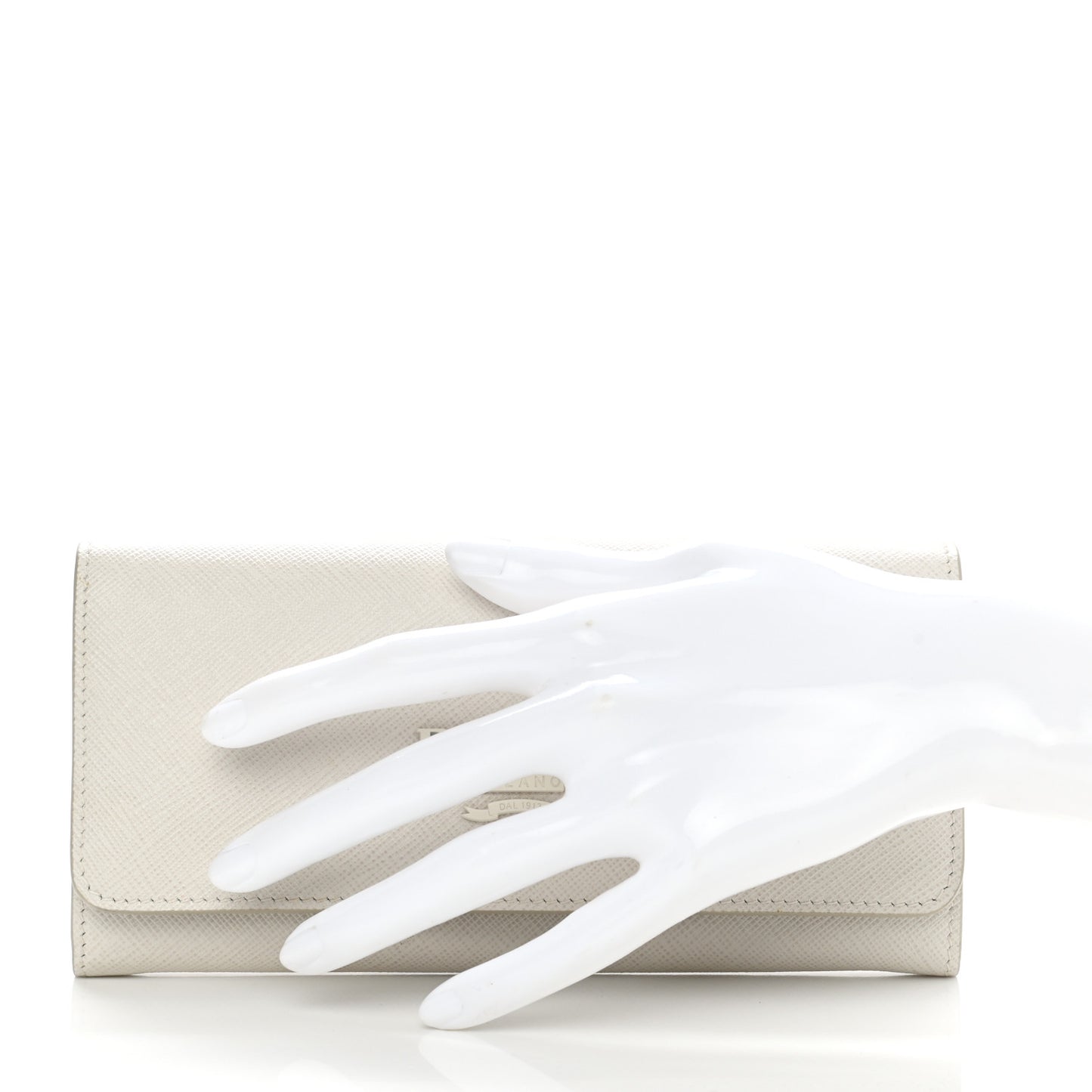 Saffiano Shine Monochrome Continental Wallet Talco