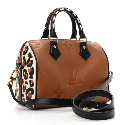 Louis Vuitton Empreinte Monogram Giant Wild At Heart Speedy Bandouliere 25 Caramel 3 of 9