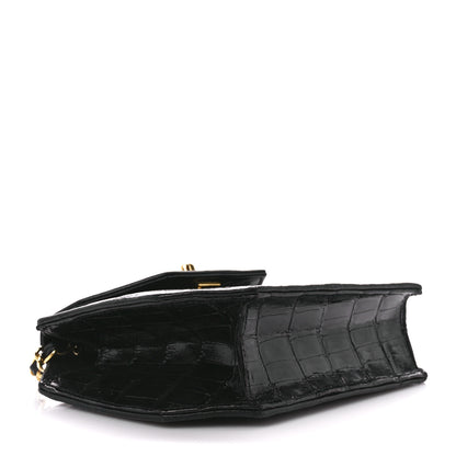 Chanel Shiny Crocodile Flap Black 4 of 13