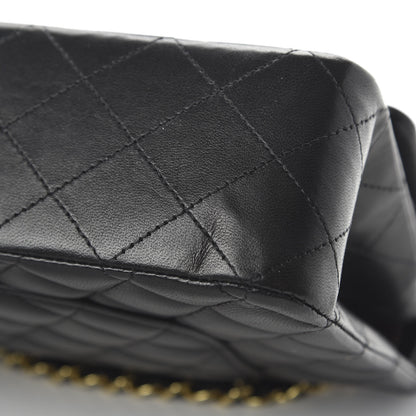 Chanel Lambskin Quilted Medium Double Flap Black 11 of 14