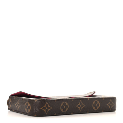 Louis Vuitton Monogram Pochette Felicie Chain Wallet Fuchsia 5 of 11