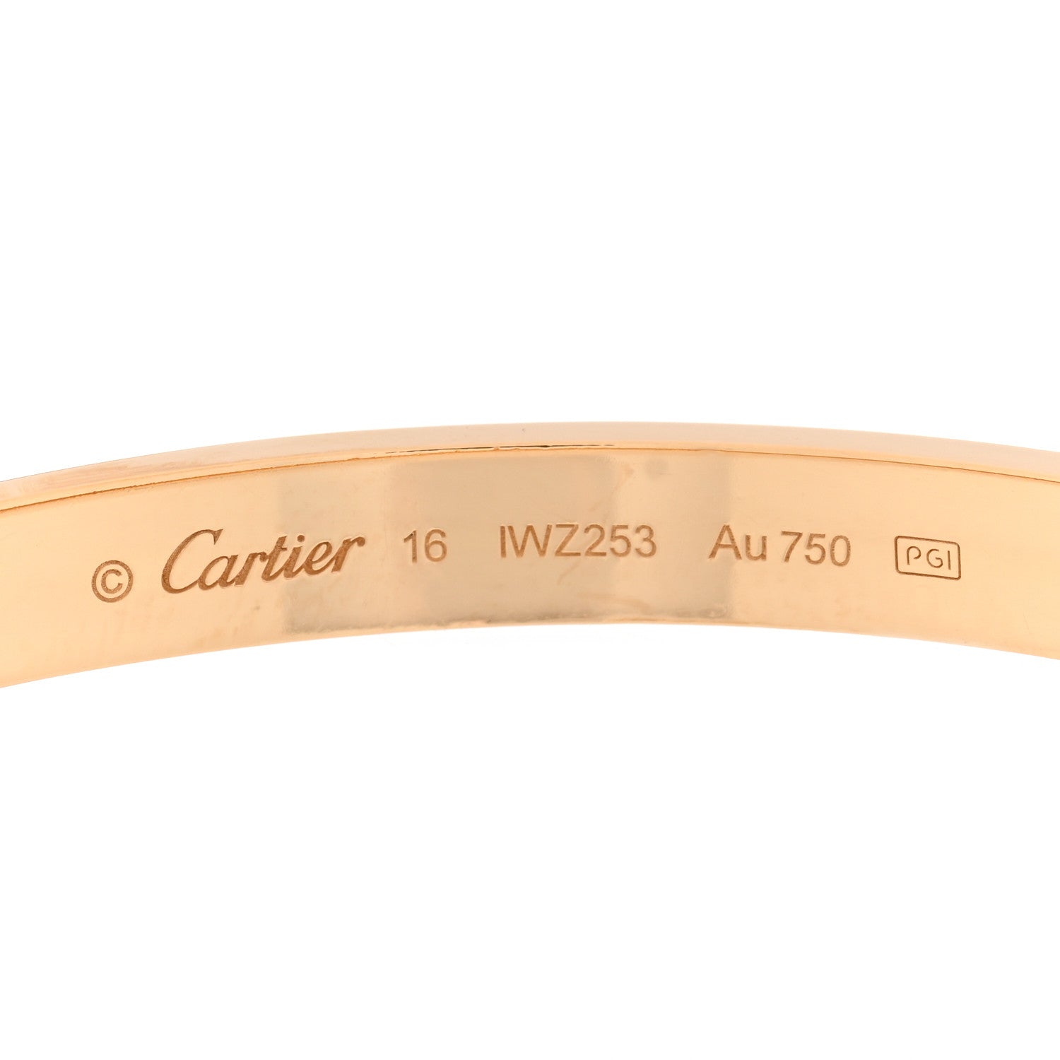 Cartier 18k Yellow Gold LOVE Bracelet 16 3 of 8