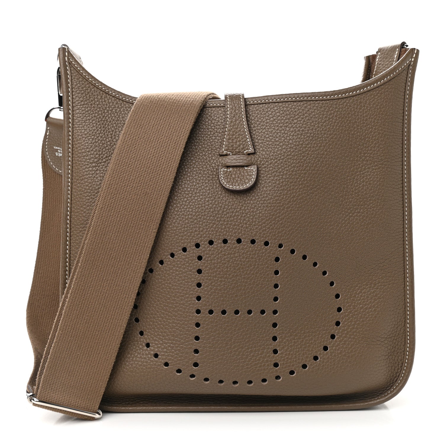 Hermes Taurillon Clemence Evelyne III PM Etoupe 1 of 9