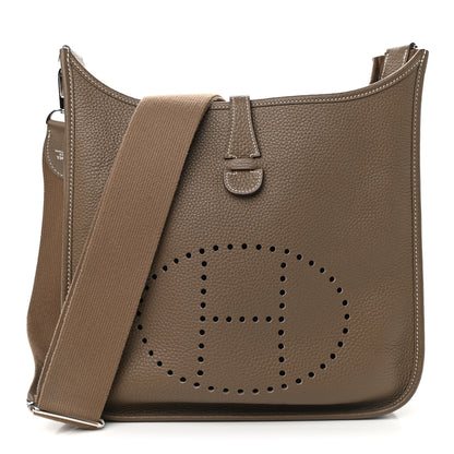 Hermes Taurillon Clemence Evelyne III PM Etoupe 1 of 9