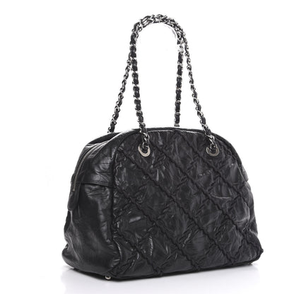 Chanel Calfskin Ultra Stitch Bowler Black 3 of 11