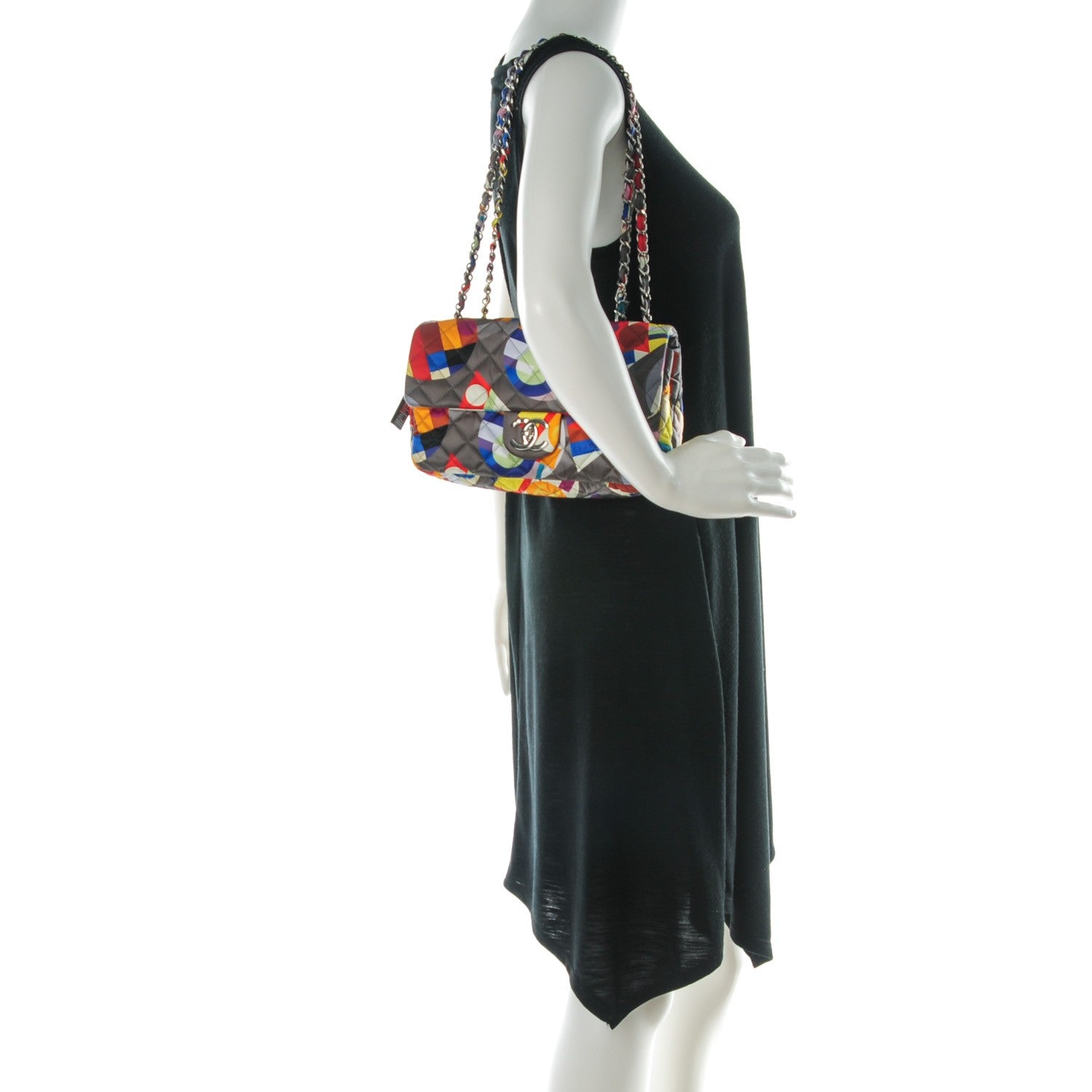 Chanel Nylon Printed Medium Coco Color Flap Multicolor 2 of 8