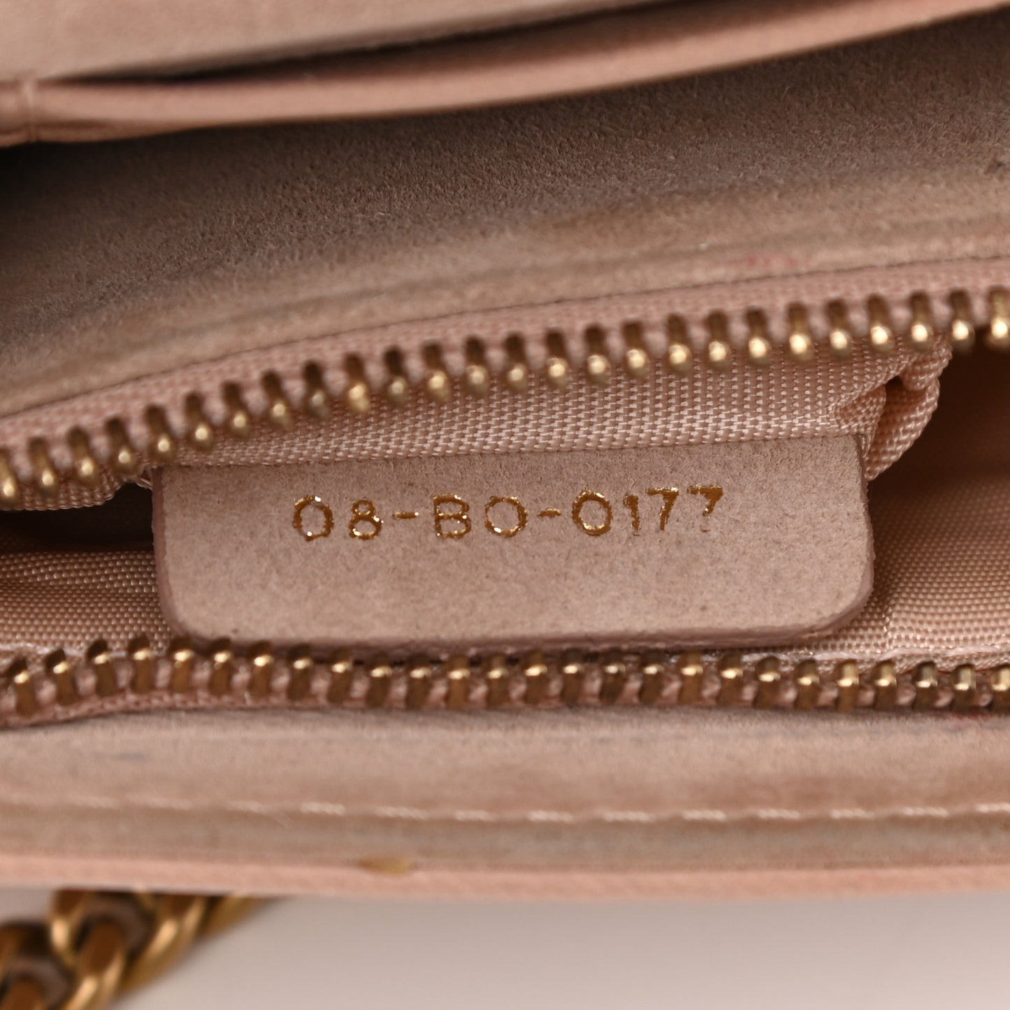 Calfskin Studded Diorama Wallet on Chain Pouch Nude