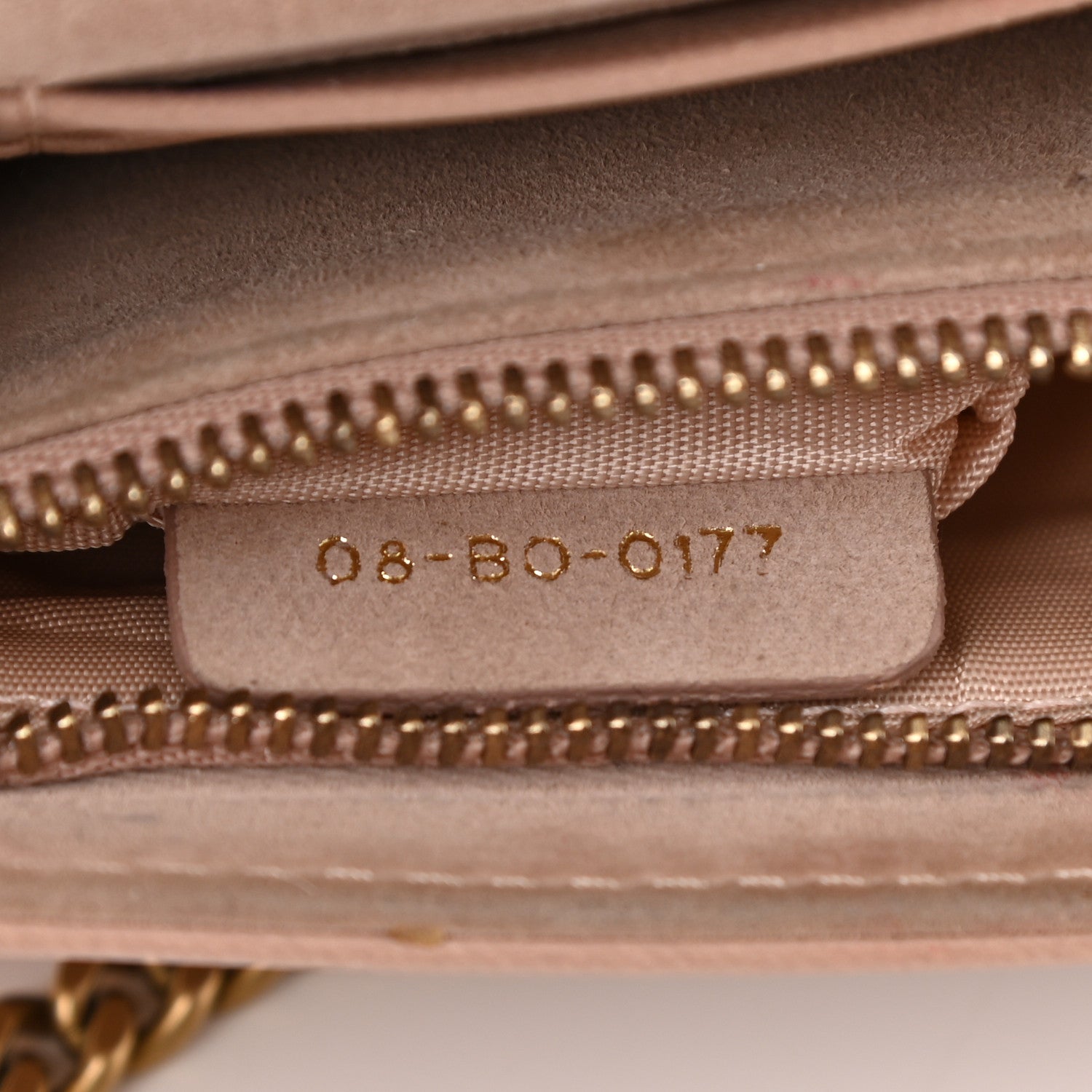 Christian Dior Calfskin Studded Diorama Wallet on Chain Pouch Nude 7 of 8
