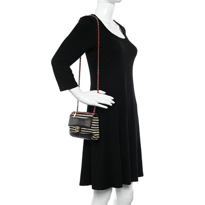 Chanel Jersey Quilted Small Coco Sailor Flap Black White 2 of 13