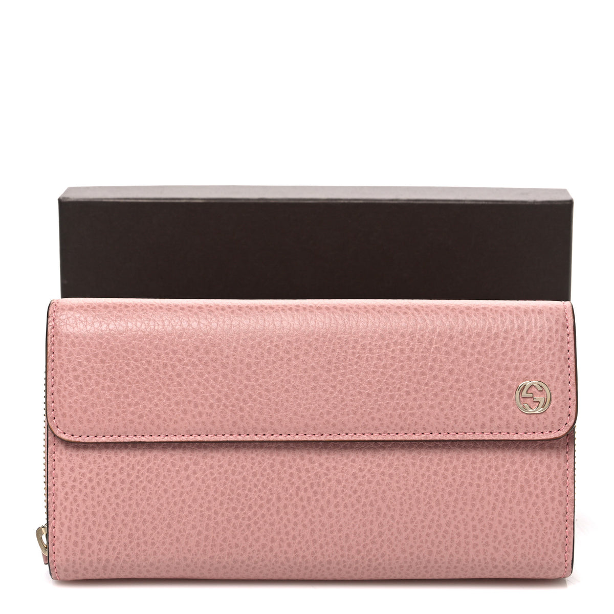Dollar Calfskin Interlocking G Continental Wallet Soft Pink