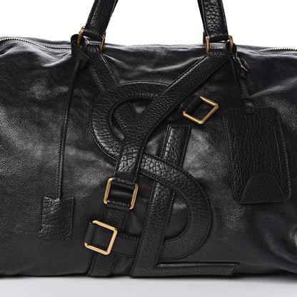 Saint Laurent Calfskin Vavin Logo Strap Duffle Bag Black 10 of 10
