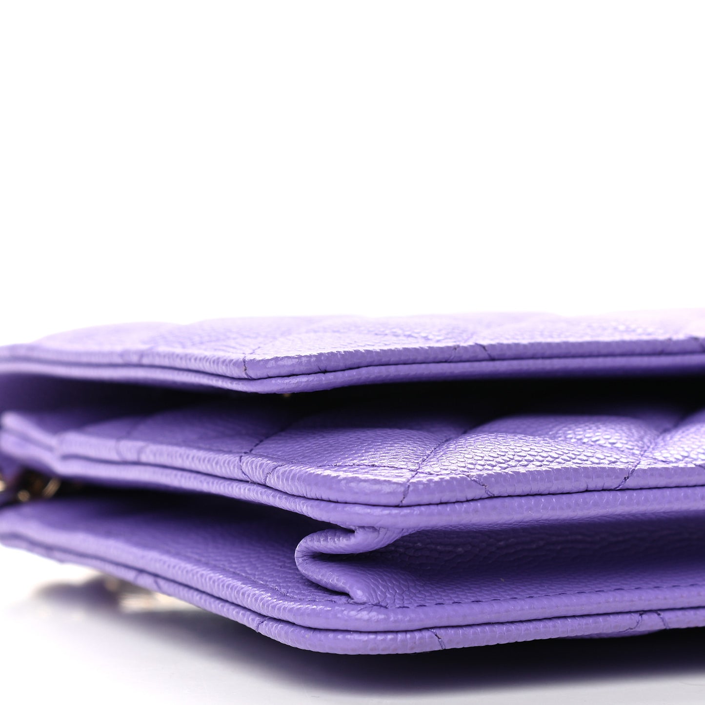 Caviar Quilted Wallet On Chain WOC Purple