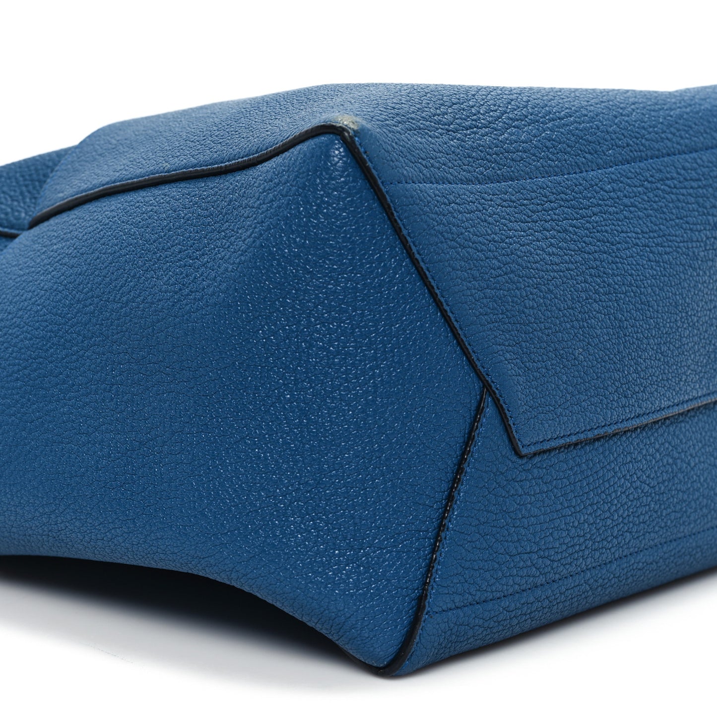 Goatskin Sangle Bucket Bag Blue