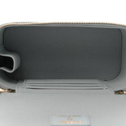 Chanel Lambskin Quilted Small Top Handle Vanity Case With Chain Light Blue 5 of 10